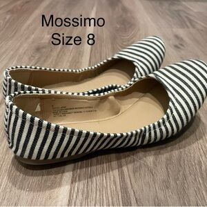 Mossimo Supply Co. Black and White Striped Flats